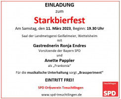 Starkbierfest SPD Treuchtlingen 2023